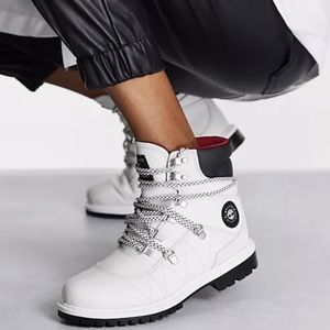 Womens Tommy Hilfiger x Timberland White 6 inch Boots